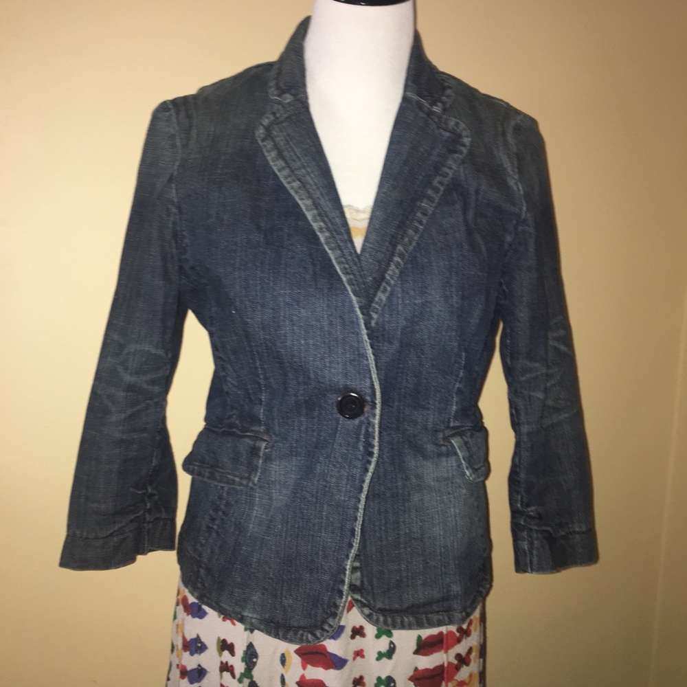 Denim Blazer Style Jacket